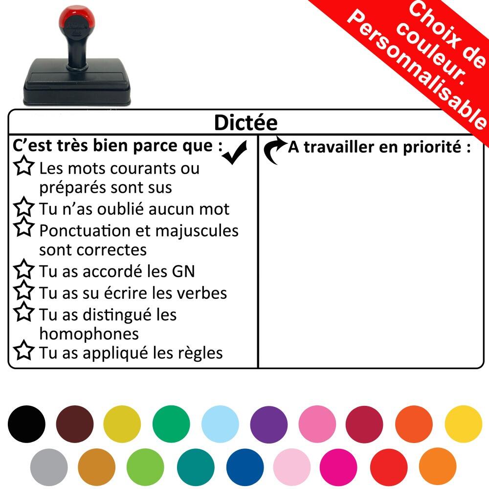 Tampon Encreur | Grille de Correcteur Réactions, Evaluation Dictée. Grand