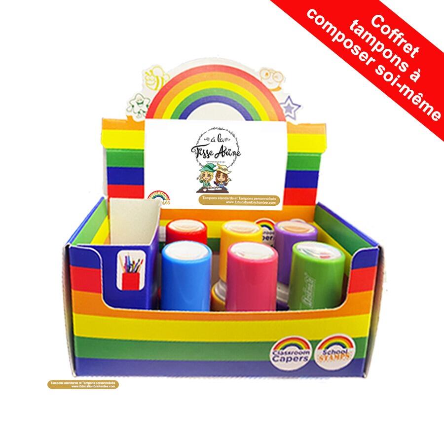 Tampons Auto-Encreurs | Coffret Assortiment - 6-8 Tampons de La Magie de Tisse Arine