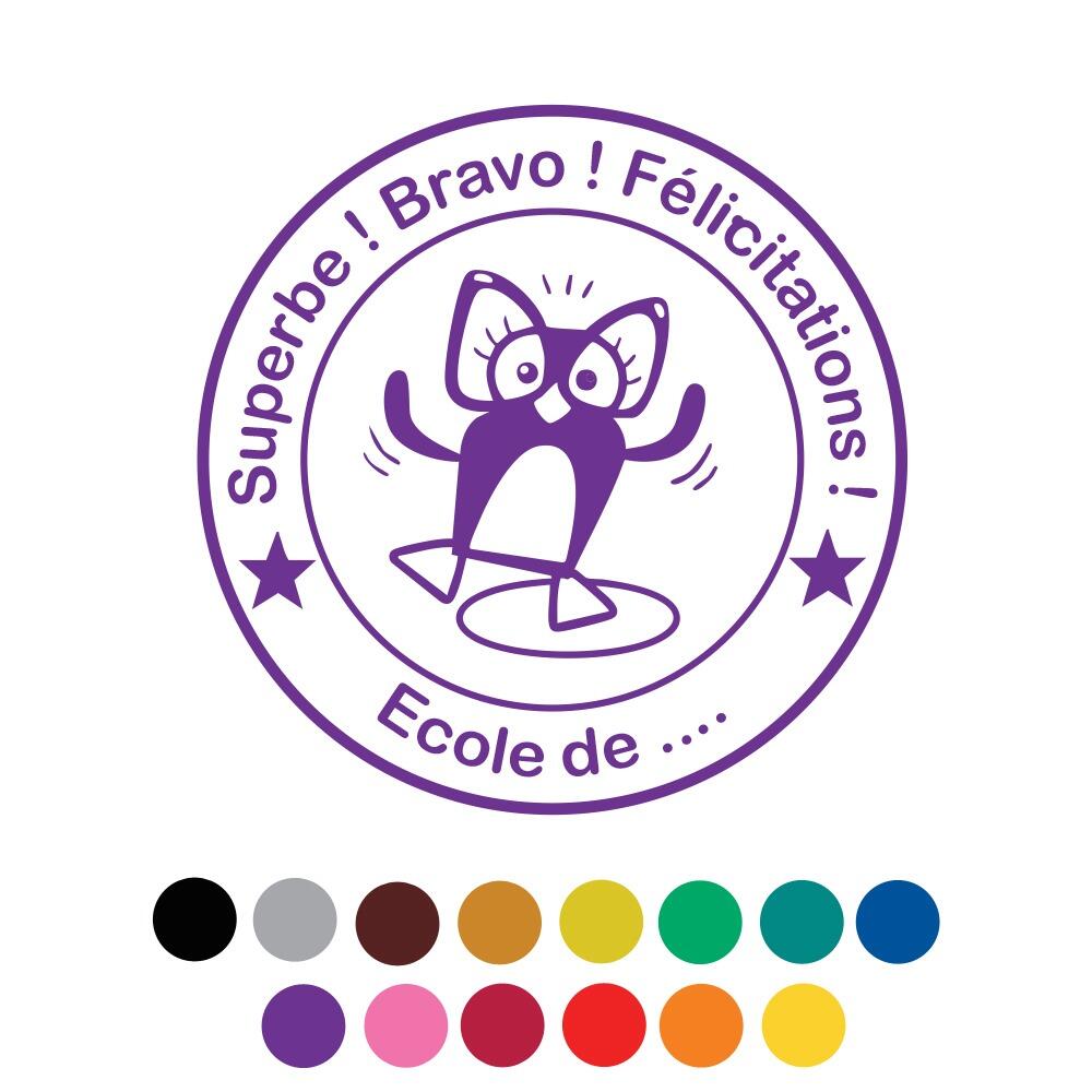 Tampons Ecole | Superbe ! Bravo ! Félicitations ! Tampon Encreur Personnalisé (Rallye Lecture)