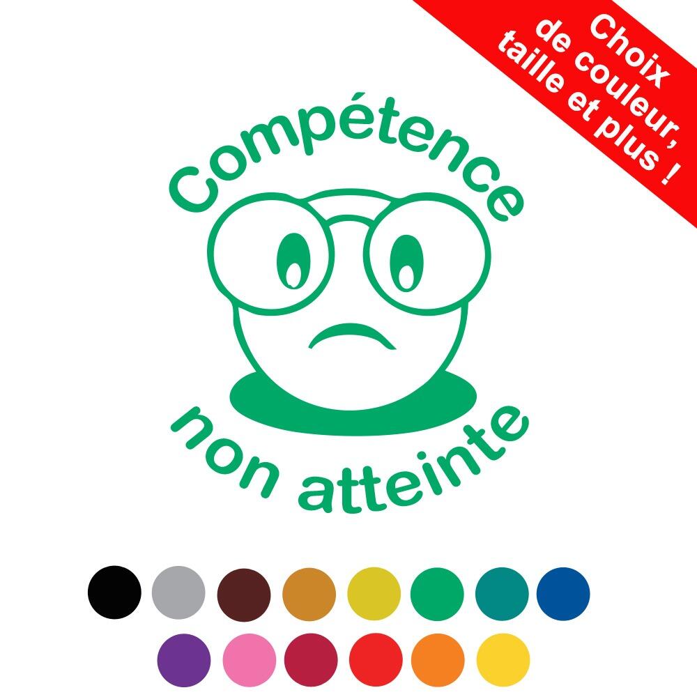 Tampons Encreurs Personnalisés | Compétence non atteinte Tampon Encreur Enseignants à Personnaliser