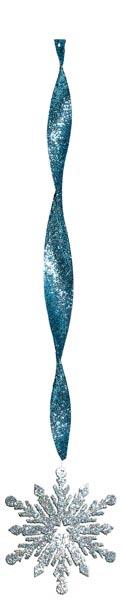 Glitter Twist with Snowflake - 61cm
