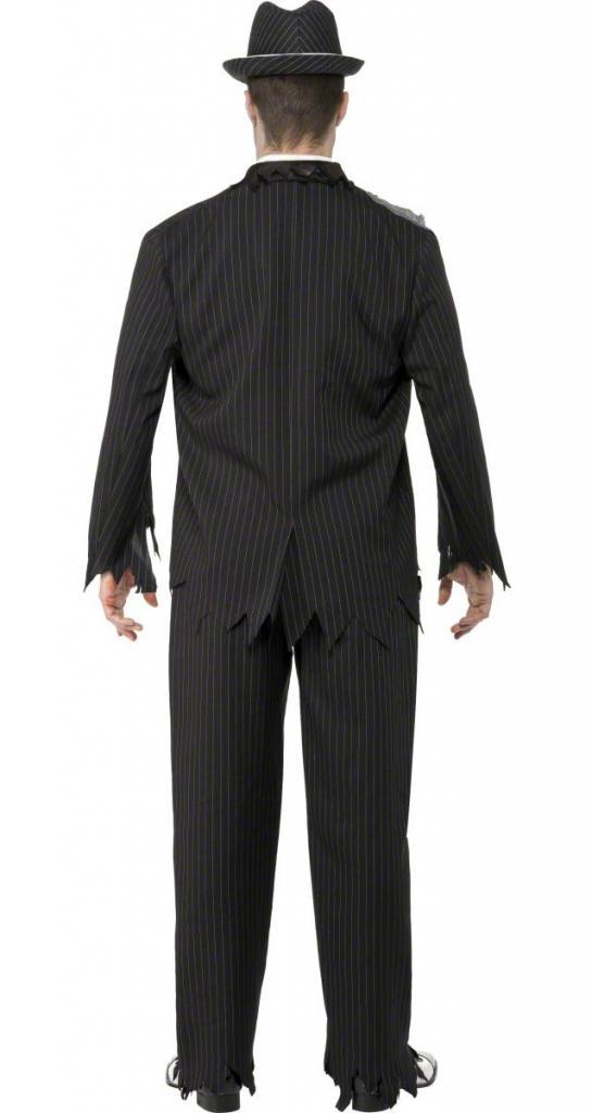 Gangster Zombie Fancy Dress Costume - Rear View