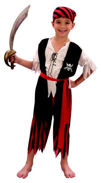 Boys Caribbean Pirate fancy dress costume by Bristol Novelties CC629 available here at Karnival Costumes online party shop