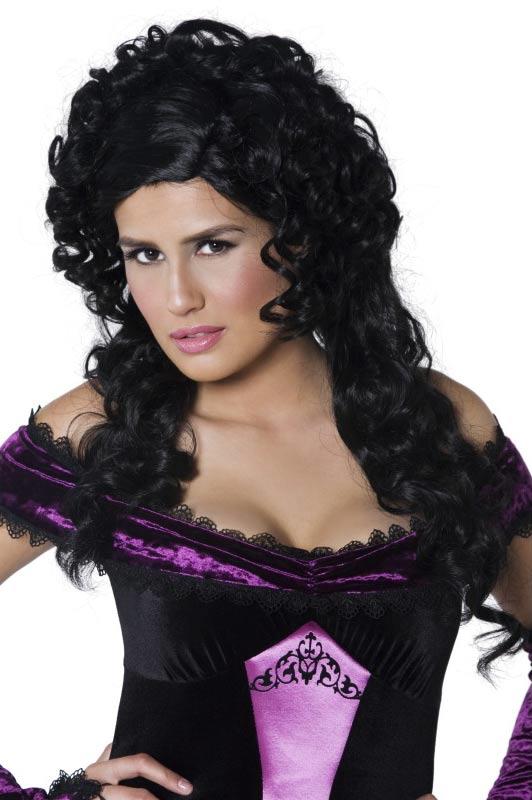 Halloween Gothic Countess Wig in black by Smiffy 36318 available here at Karnival Costumes online party shop