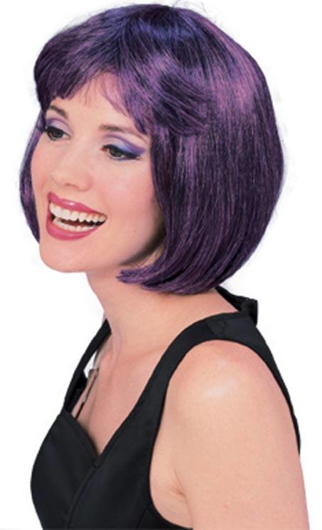 Super Model Wig in Black and Purple by Rubies 50427 available here at Karnival Costumes online party shop
