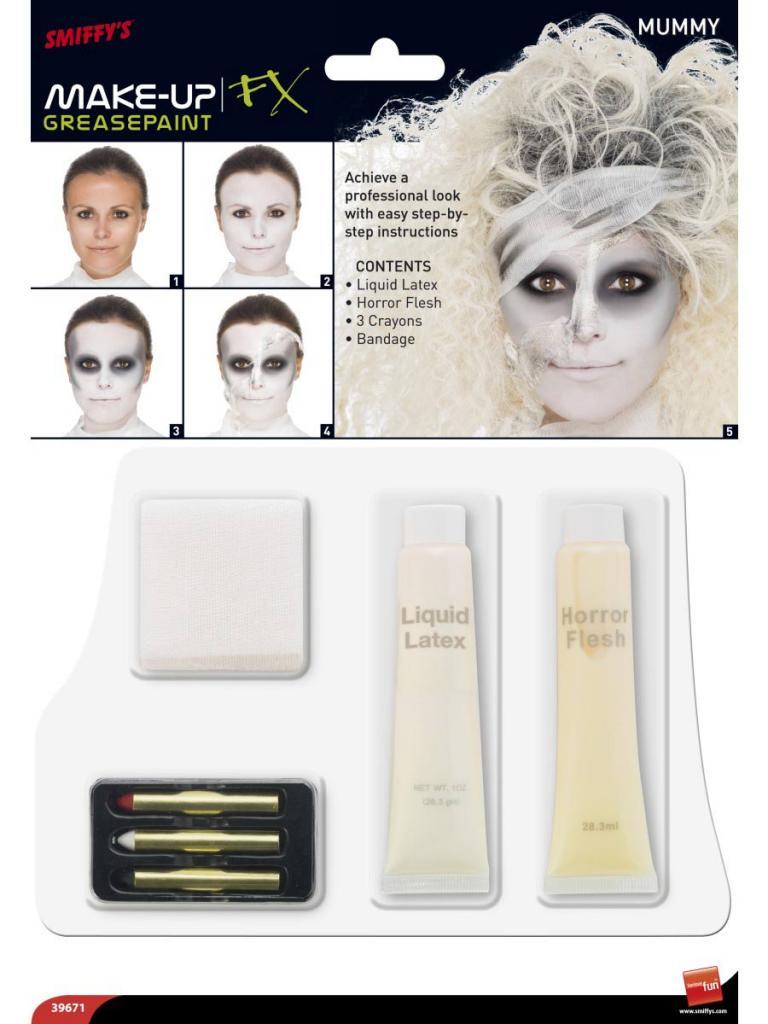 Pack Shot of the Mummy Costume Make-up Set from Karnival Costumes your fancy dress specialists