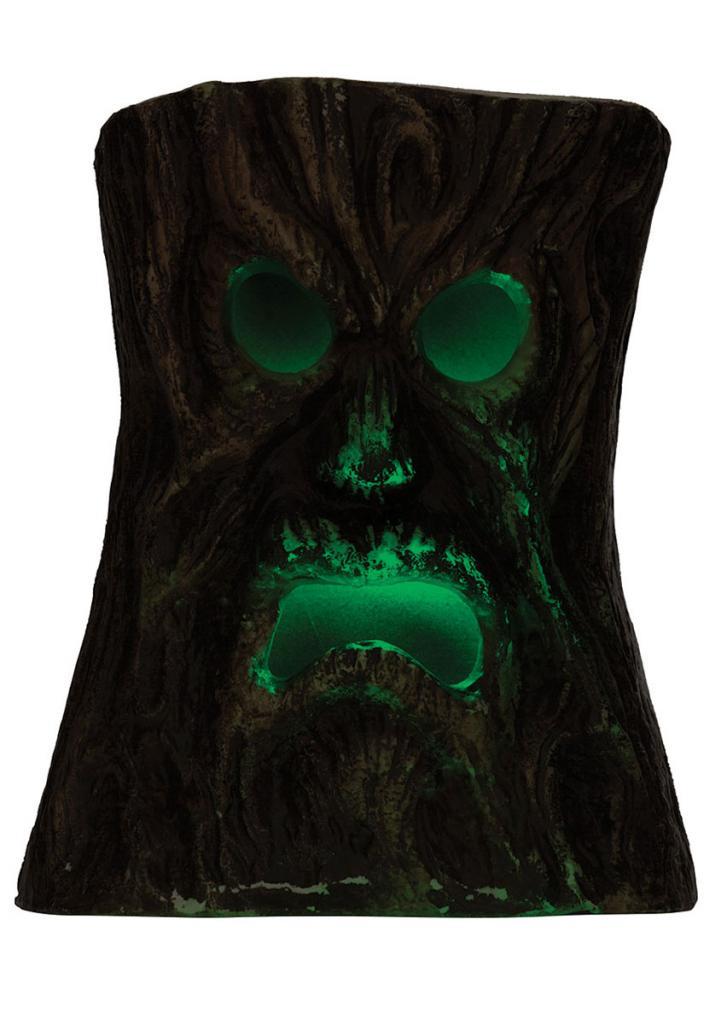Light Up Haunted Tree showing eerie green light. HI317 from Karnival Costumes