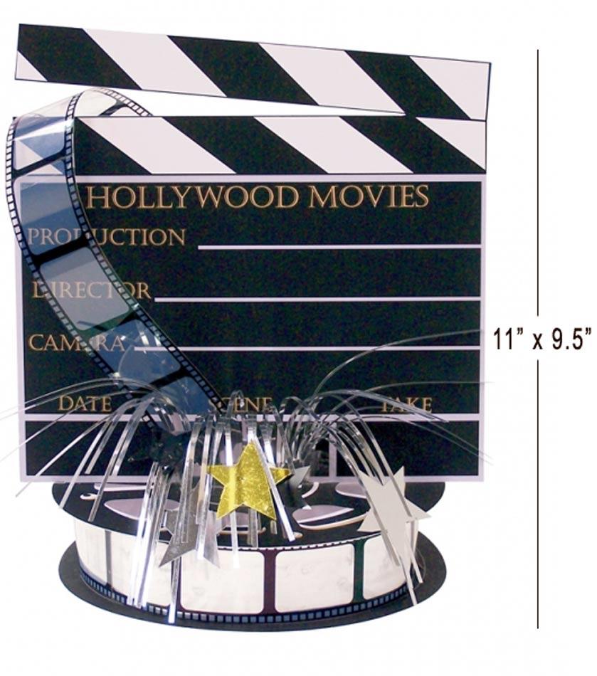Hollywood Directors Board Centrepiece approx 11" tall by Amscan 243035 and available from Karnival Costumes