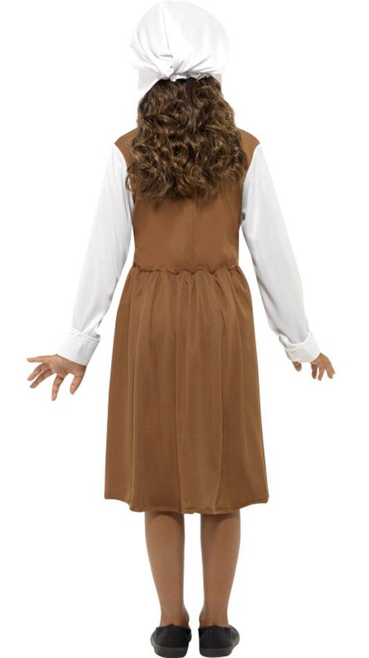 Kid's Tudor Girl Costume for school dress-up days and party wear item: 44015 from Karnival Costumes