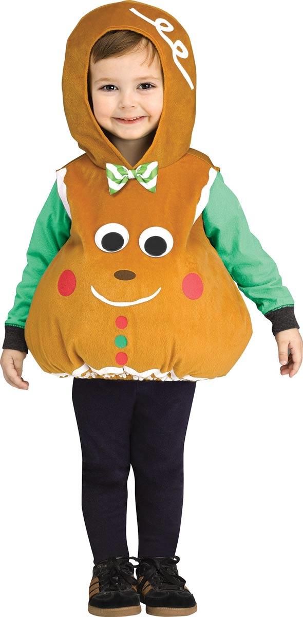 Googly Eye Christmas Gingerbread Man Tunic by Fun World 7769 available here at Karnival Costumes online Christmas party shop