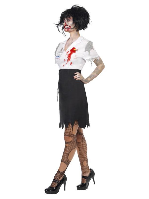 Zombie Secretary Halloween Costume by Smiffy 21584 available here at Karnival Costumes online Halloween party shop