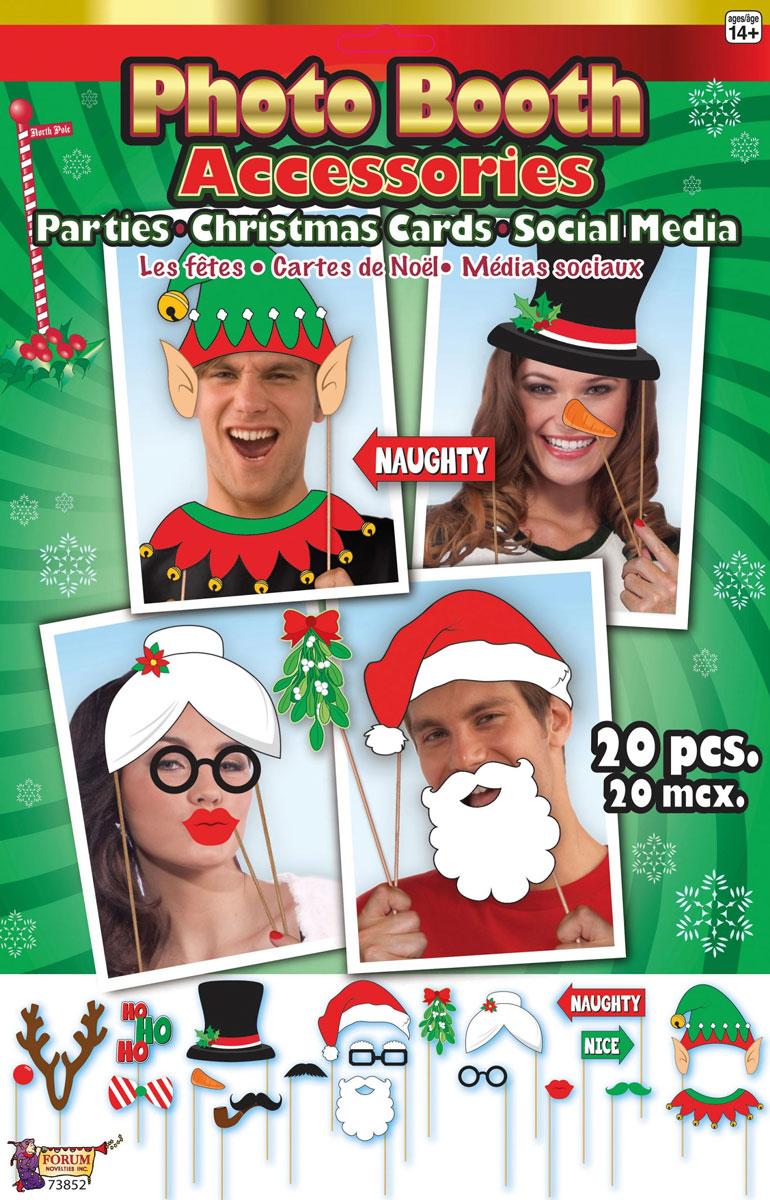 20pc Christmas Photobooth Fun Signs Set by Forum Novelties 73852 available here at Karnival Costumes online party shop