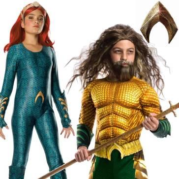 Aquaman fancy dress costumes for children available here at Karnival Costumes online party shop