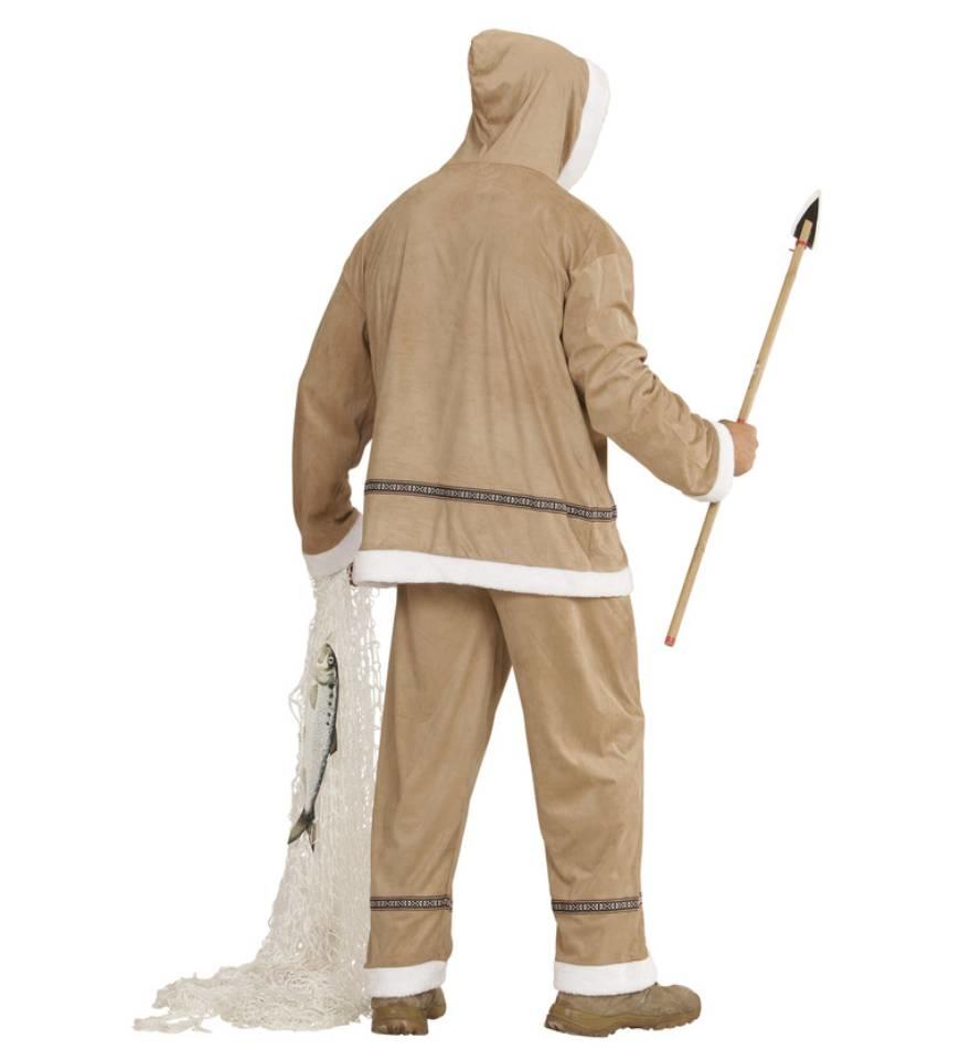 Back view of our Men's Eskimo or Inuit costume by Widmann 0556 available at Karnival Costumes online party shop