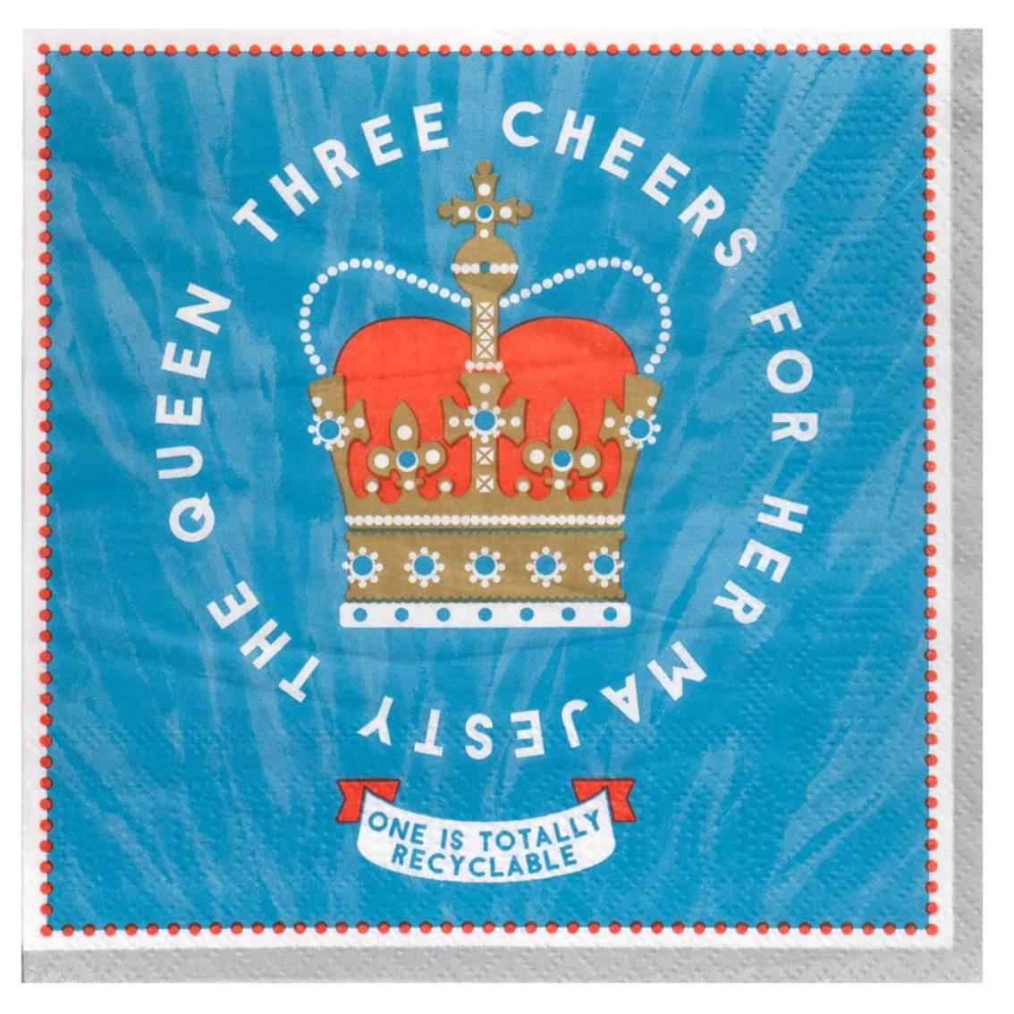 Royal Spectacle Napkins by Talking Tables ROYAL-NAPKIN available here at Karnival Costumes online party shop