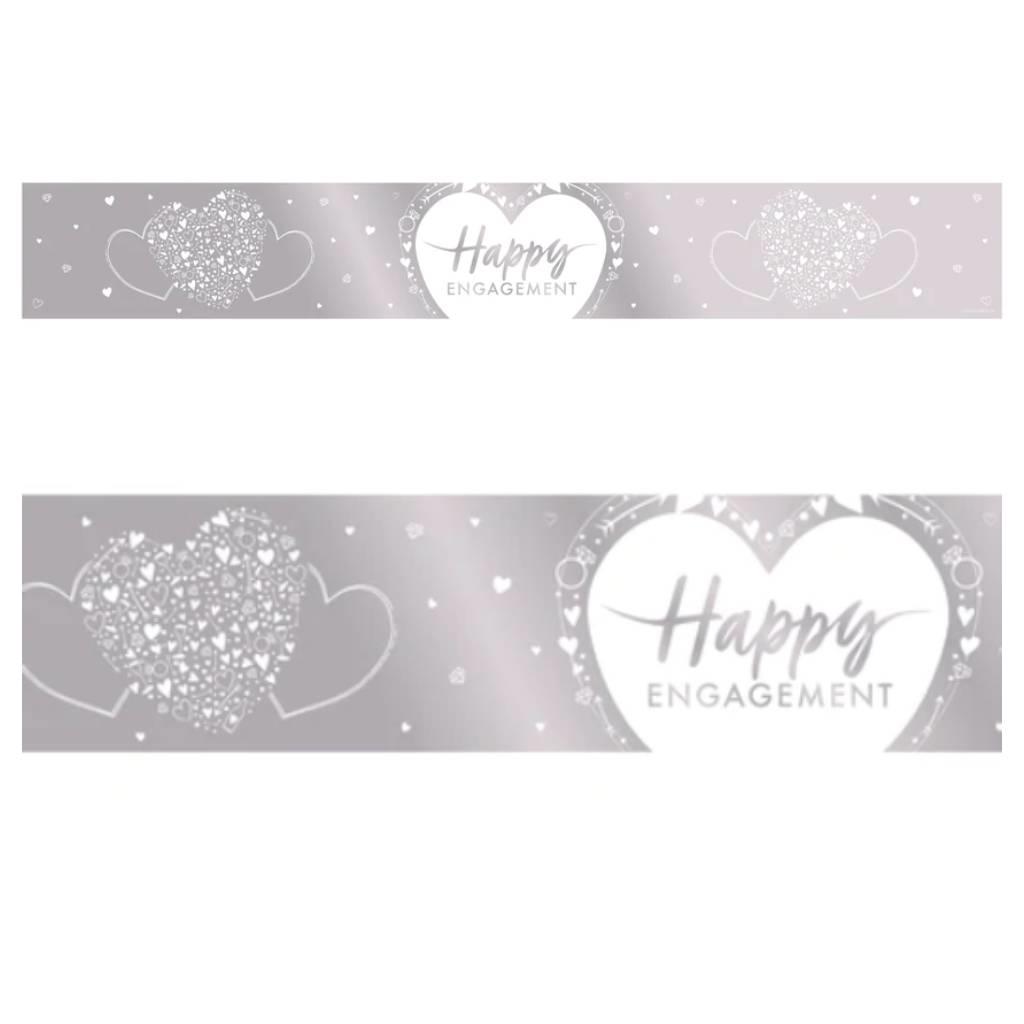Happy Engagement Foil Banner 9ft by Creative Party J053 available here at Karnival Costumes online party shop
