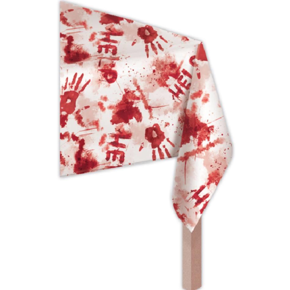 Sinister Surgery Bloody Tablecover 259cm x 132cm by Amscan 570013 available here at Karnival Costumes online Halloween party shop
