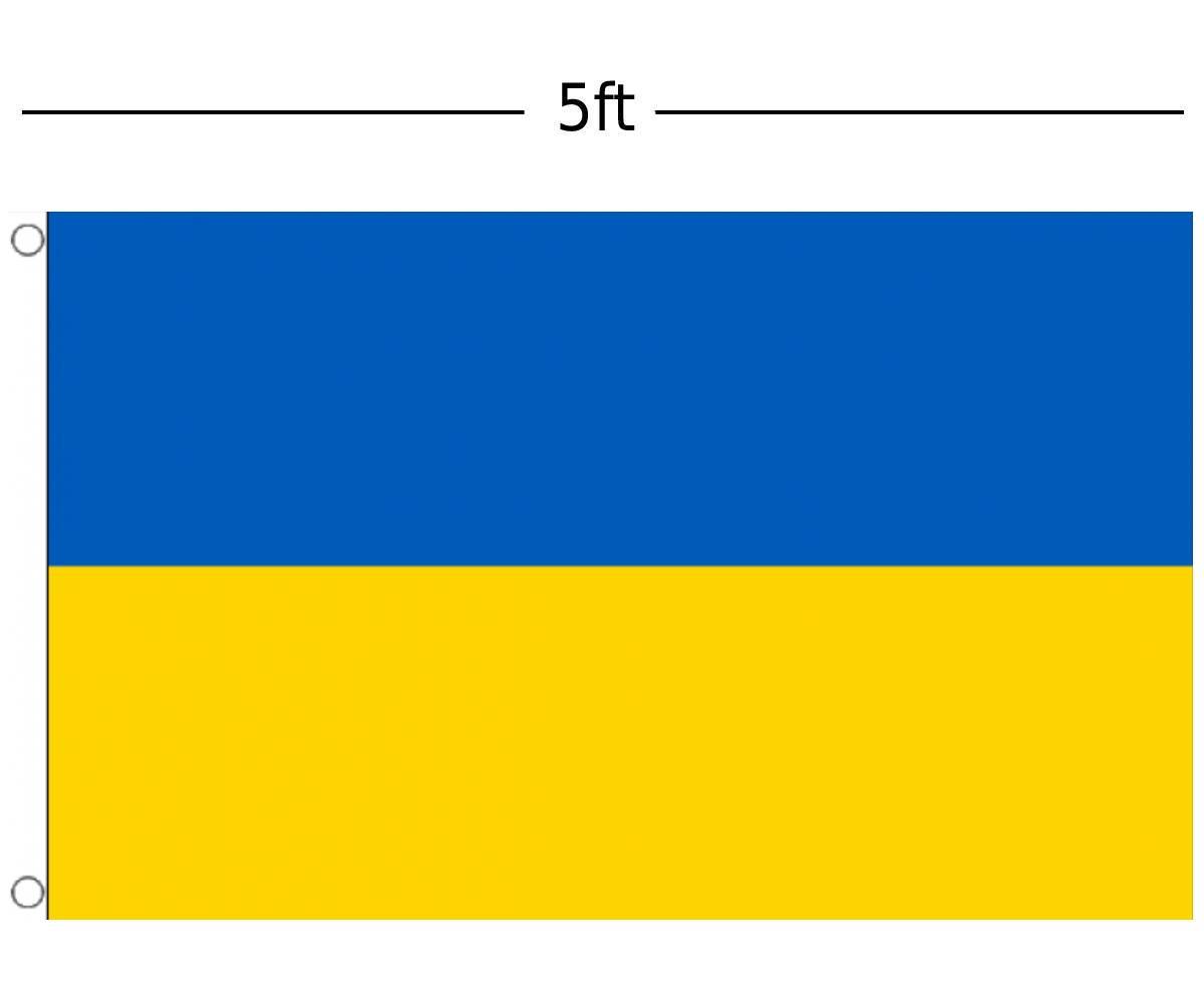 5ft x 3ft Ukrainian National Flag UKRA01 available here at Karnival Costumes online party shop