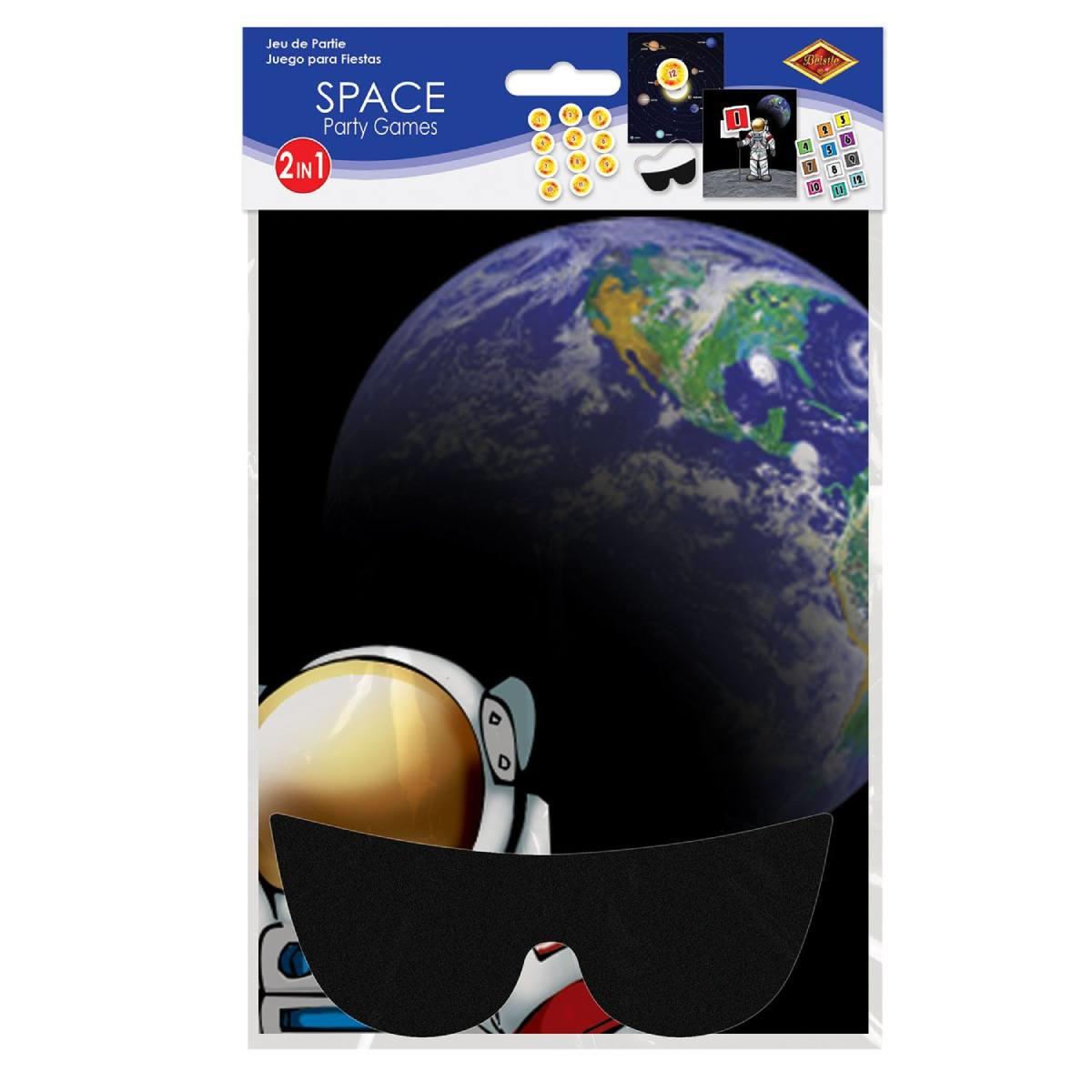 Packaging for our Space Themed Party Games 2-in-1 by Beistle 60688 available in the UK here at Karnival Costumes online party shop