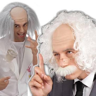 Einstein and Nutty Professor costume wigs for men. Good selection available here at Karnival Costumes online party shop