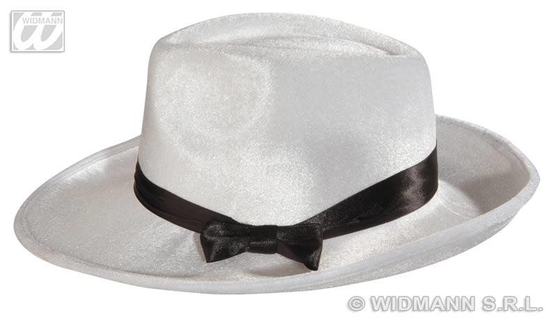 White Velvet Gangster Hat
