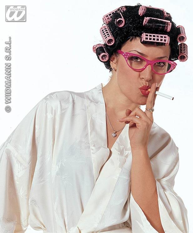 Vanity Wig with Rollers - Granny Costume Accessories