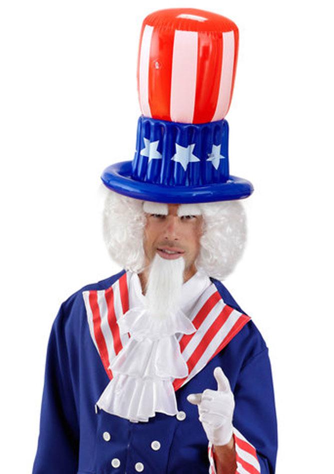 Inflatable Stars and Stripes American Hat - 50cm tall 04832 available from Karnival Costumes online party shop