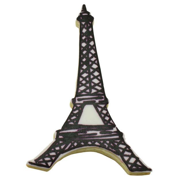 Decorating idea for our Eiffel Tower Cookie Cutter by Anniversary House K0903/W available here at Karnival Costumes online party shop