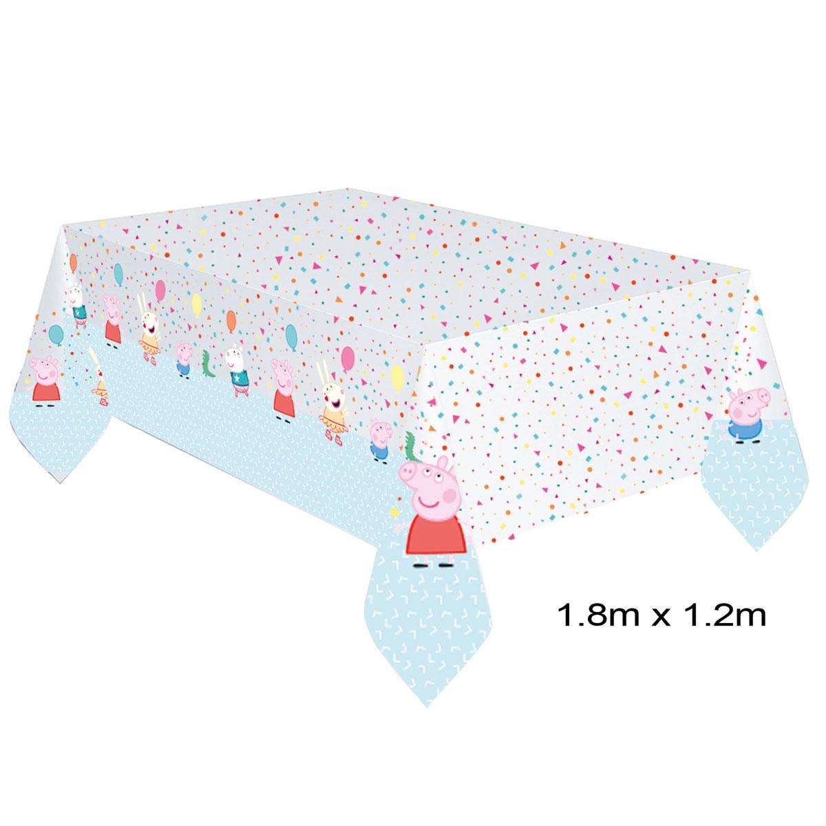 Peppa Pig Plastic Tablecover 1.2m x 1.8m by Amscan 9906334 available here at Karnival Costumes online party shop