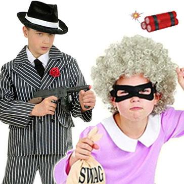 Childrens Chicago Gangseter, Convict and Gangster Granny fancy dress costume. Big selection available here at Karnival Costumes online party shop