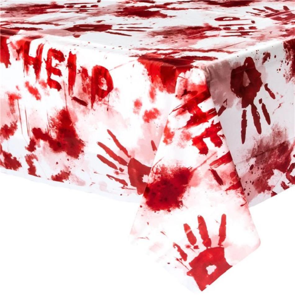 Bloody Tablecover from the Sinister Surgery Range 259cm by Amscan 570013 available here at Karnival Costumes online Halloween party shop