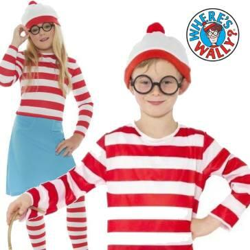 Where's Wally fancy dress costumes and accessories for boys and girls. Children's bookweek and party dress-up favourites of Wheres Wally all available here at Karnival Costumes online party shop
