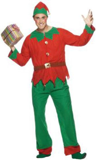 Budget Elf Suit useful for Office Parties item 26025 in Med to XL available here at Karnival Costumes online Christmas party shop