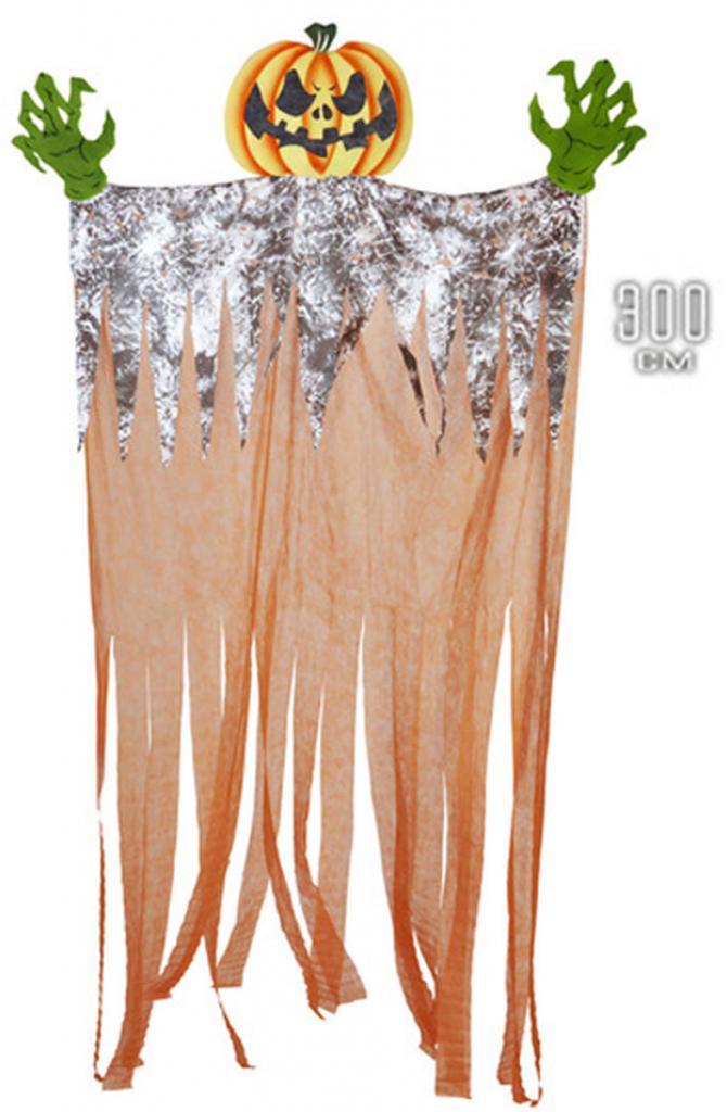 3m Hanging Horror Giant Pumpkin Reaper by Widmann 01417 from Karnival Costumes