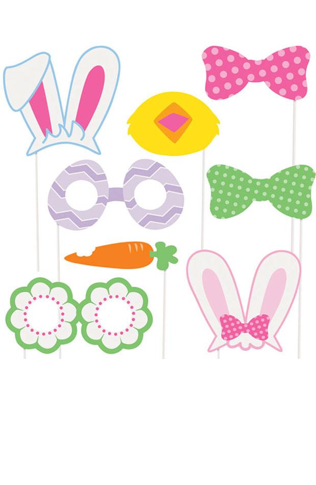 10pc Easter Party Photo Booth Kit by Unique 62668 available here at Karnival Costumes online Easter party shop