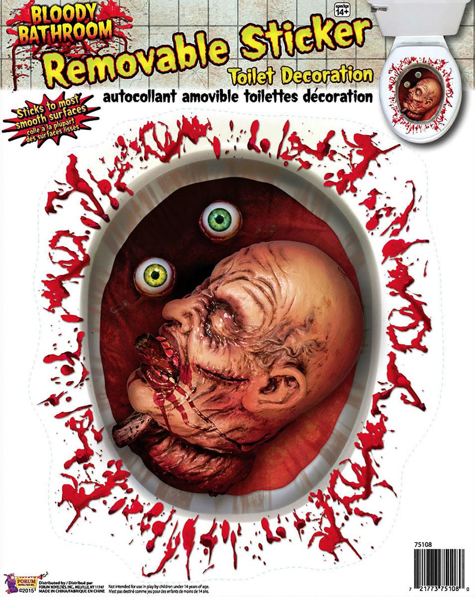 Cut Off Head Toilet Topper Peel 'n Place Range by Forum Novelties 75108 available here at Karnival Costumes online party shop