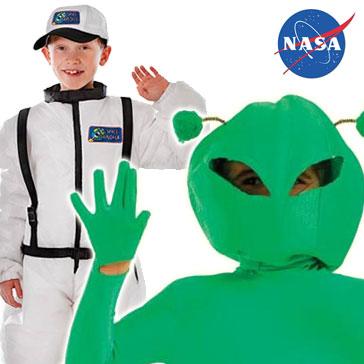 Childrens astronauts and aliens fancy dress costumes in a range of styles and sizes available here at Karnival Costumes online party shop
