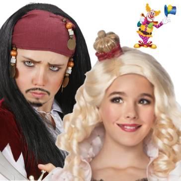 Children's wigs and hairpieces for both boys and girls in a large selection of styles all available here at Karnival Costumes online party shop
