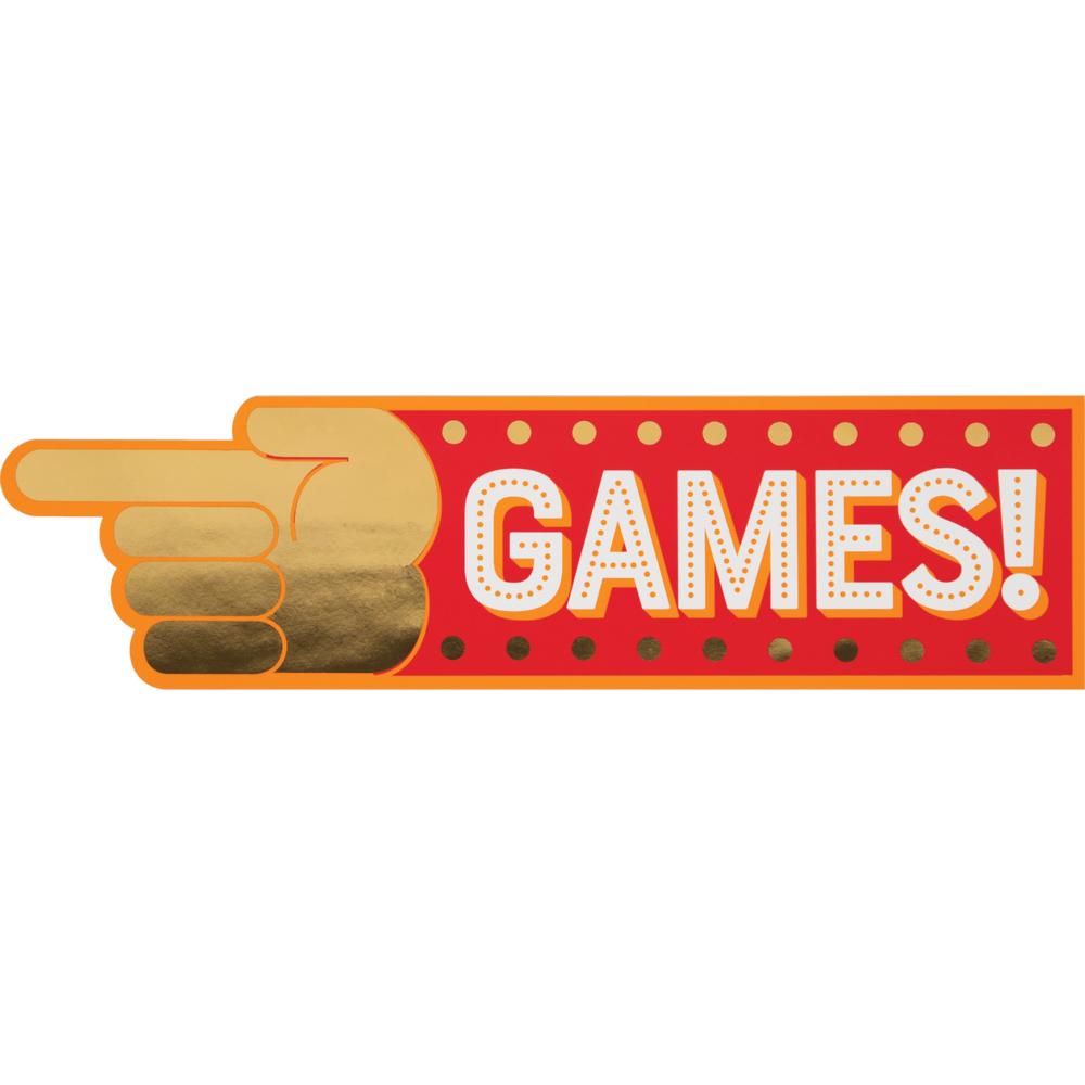 Games Sign from our Colourful Carnival Boardwalk Signs with Foil Accents by Creative Converting 353995 available here at Karnival Costumes online party shop