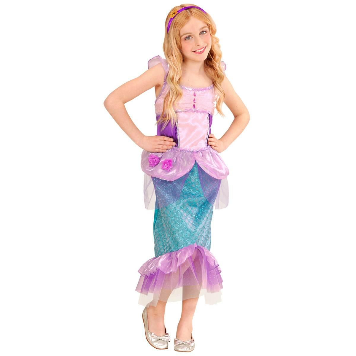 Mermaid Fancy Dress Costume for Girls by Widmann 0223 in small, medium and large available here at Karnival Costumes online party shop
