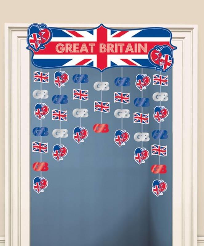 Great Britain celebration door curtain size 1.2m x .91m by Amscan 994821 available here at Karnival Costumes online party shop