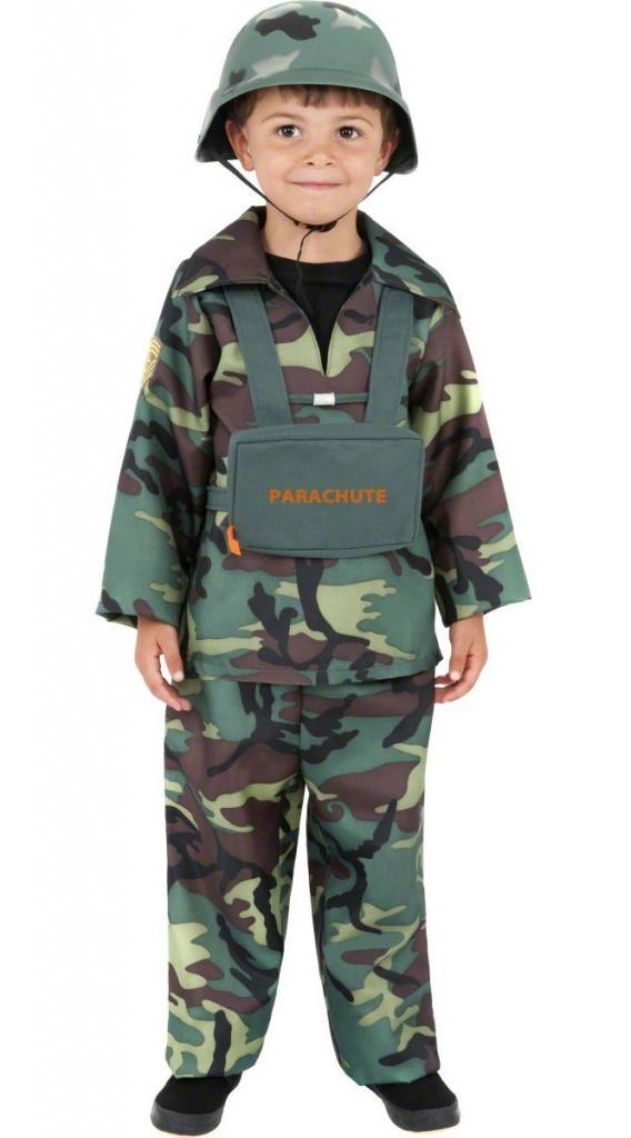 Army Soldier Boy's Fancy Dress Costume by Smiffys 38662 available here at Karnival Costumes online party shop
