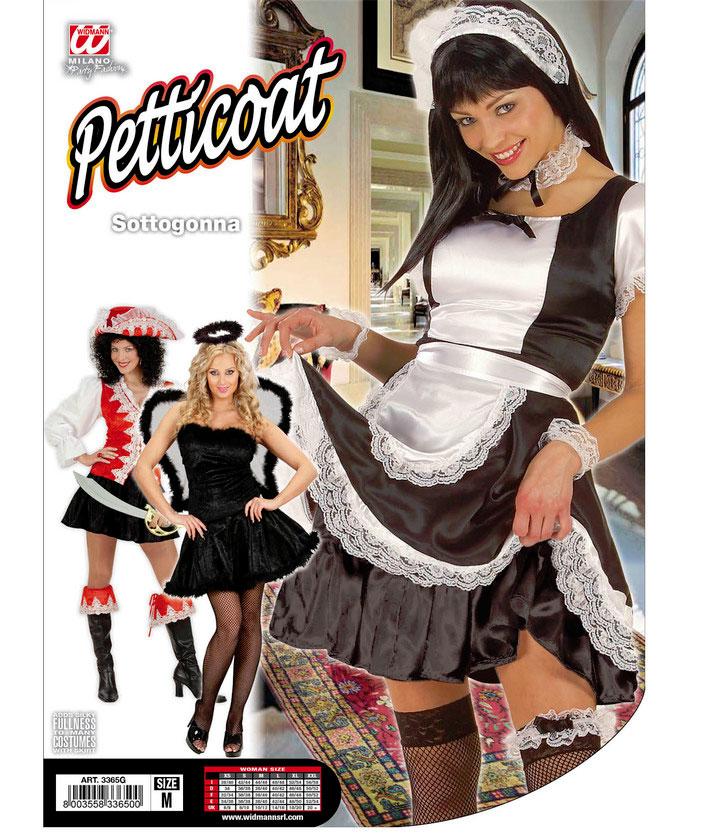 Black Satin Petticoat by Widmann 3365G available here at Karnival Costumes online party shop