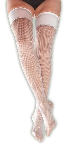 Sexy White Thigh High Fishnet Stockings