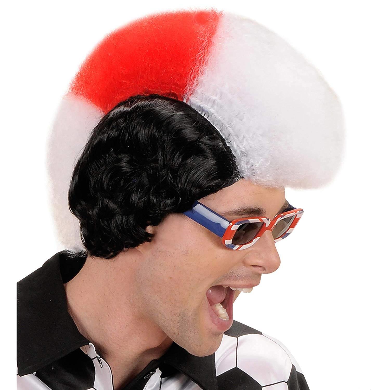 England Supporter Football Wig for Men by Widmann P0711 available from a collection here at Karnival Costumes online party shop