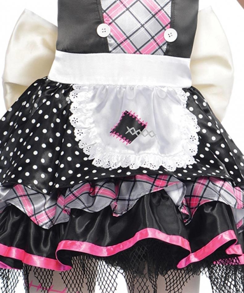 Damaged Doll Costume for girls 999686 showing Dress and Apron detail - Available from Karnival Costumes