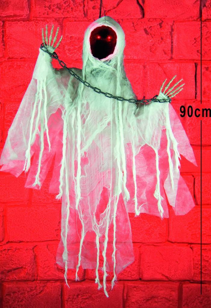 90cm Hanging Faceless Spectre with Movement and Sound by Premier Decorations and available from karnival Costumes