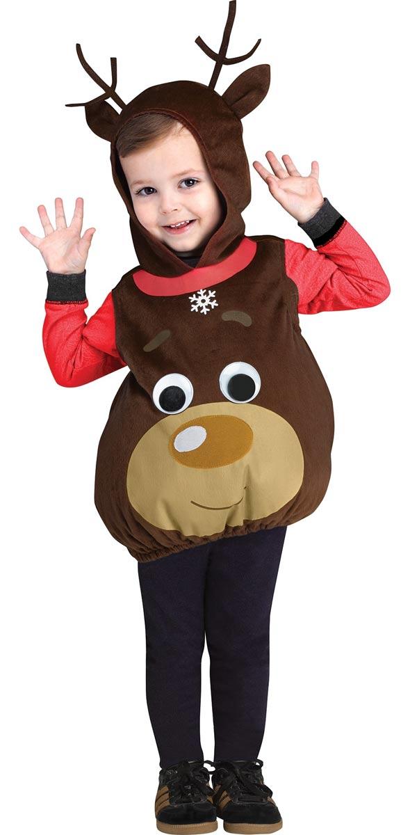 Googly Eye Tunic Christmas Reindeer Tunic by Fun World 7769 available here at Karnival Costumes online Christmas party shop