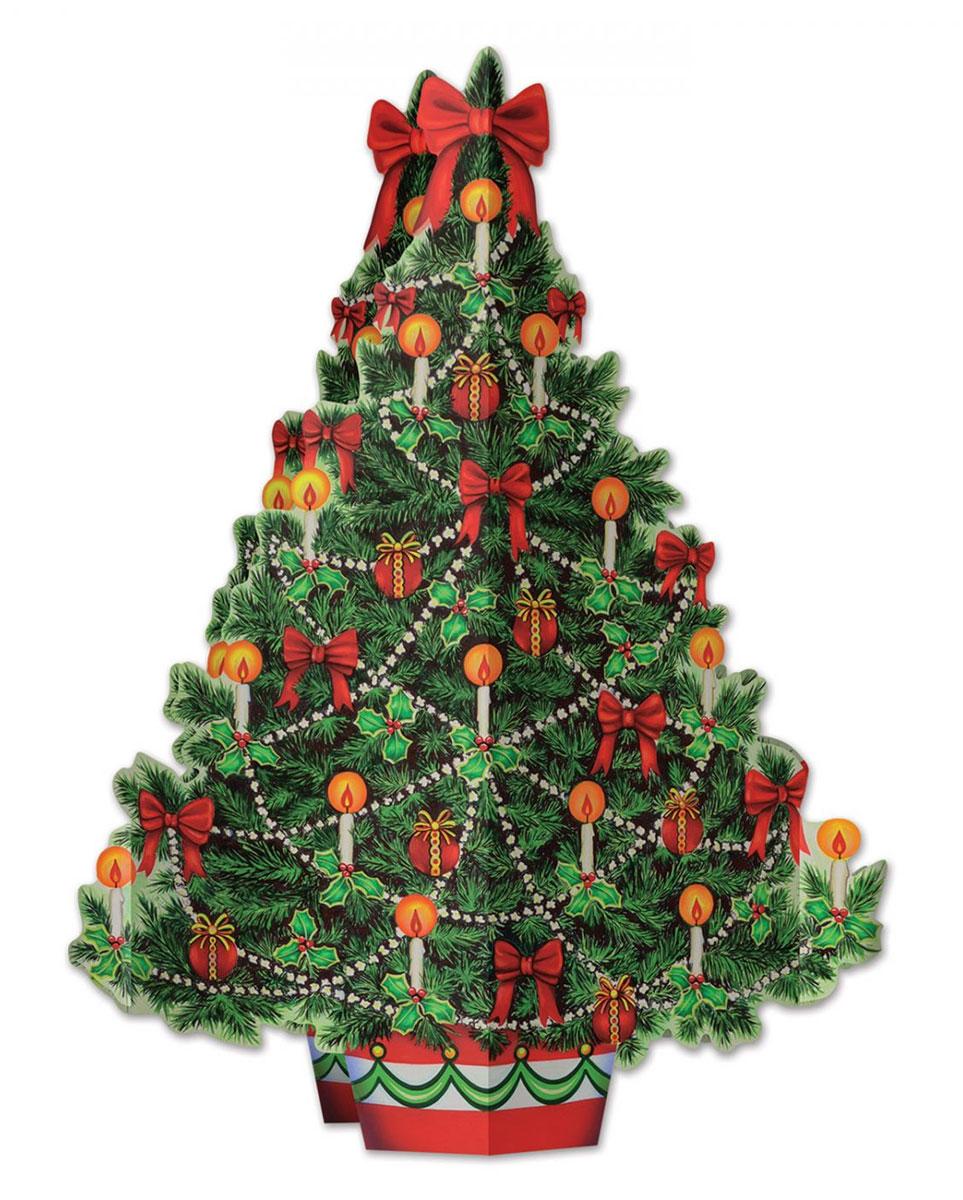 Decorative 3D Christmas Tree Centrepiece 11.75" tall by Beistle 20658 avaikable here at Karnival Costumes online party shop