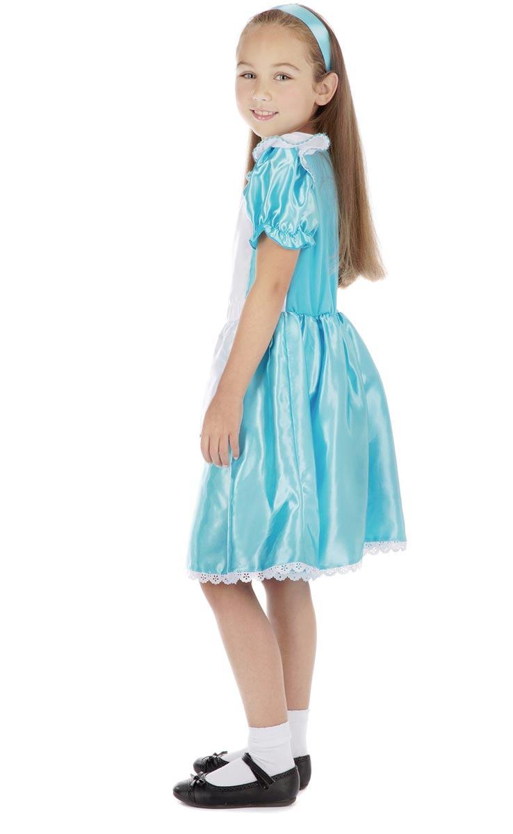 Side view of our Sweetie Girl Alice Fancy Dress Costume for Girls by Bristol Novelties CF181, CF182, CF183 and CF183X available here at Karnival Costumes online party shop